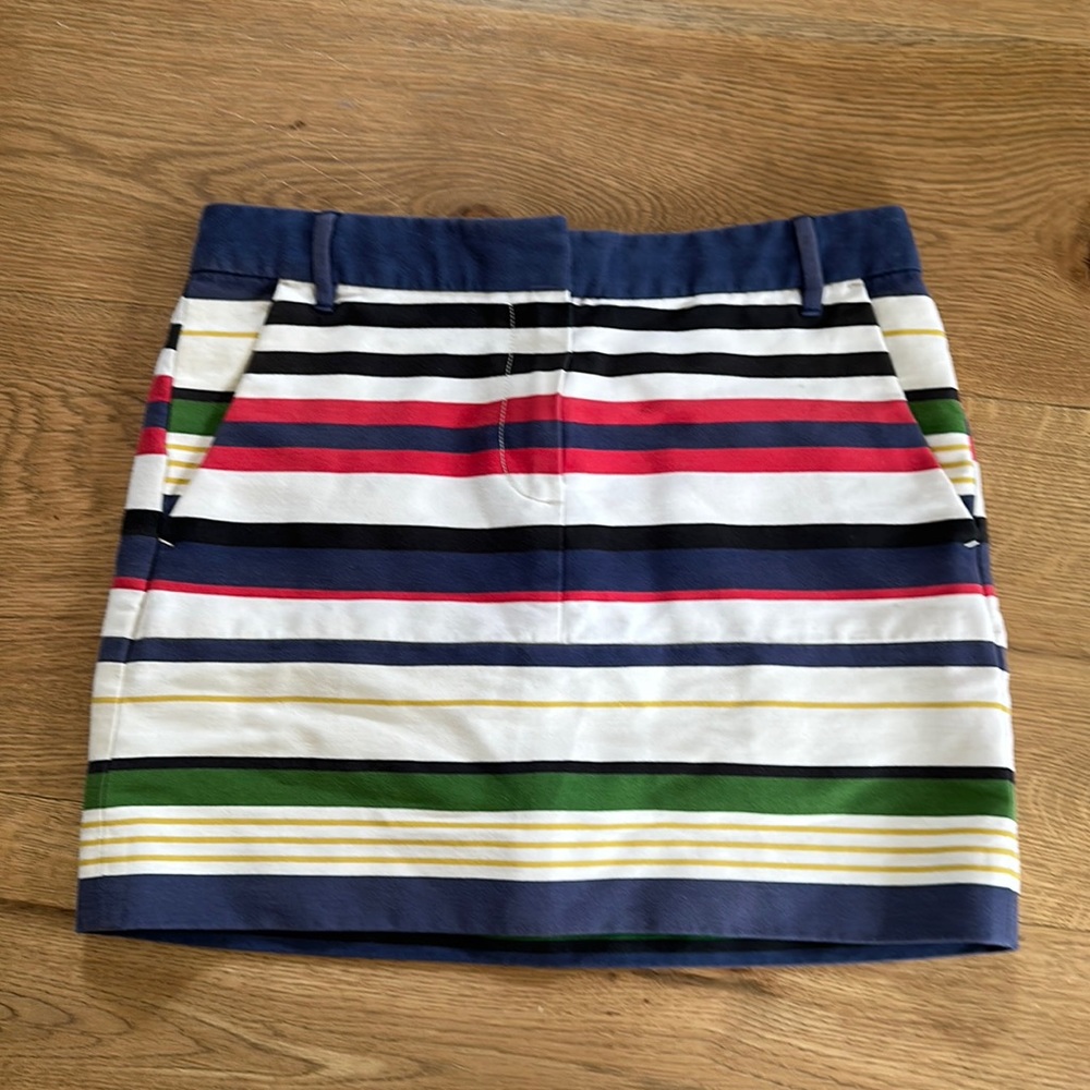 ECU Striped J. Crew mini skirt
